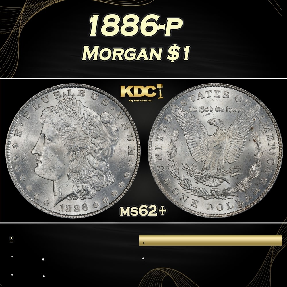 1886-p Morgan Dollar $1 Grades ms62+: 1886-p Morgan Dollar $1 Grades ms62+. 0