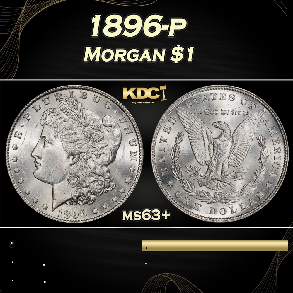 1896-p Morgan Dollar $1 Grades ms63+: 1896-p Morgan Dollar $1 Grades ms63+. 0