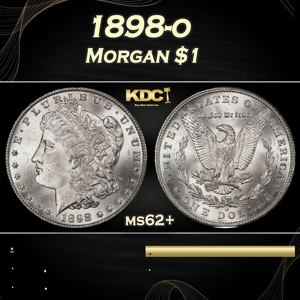 1898-o Morgan Dollar $1 Grades ms62+: 1898-o Morgan Dollar $1 Grades ms62+. 0