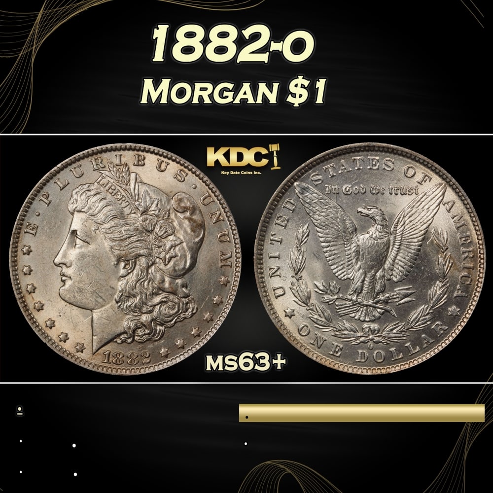 1882-o Morgan Dollar $1 Grades ms63+: 1882-o Morgan Dollar $1 Grades ms63+. 0