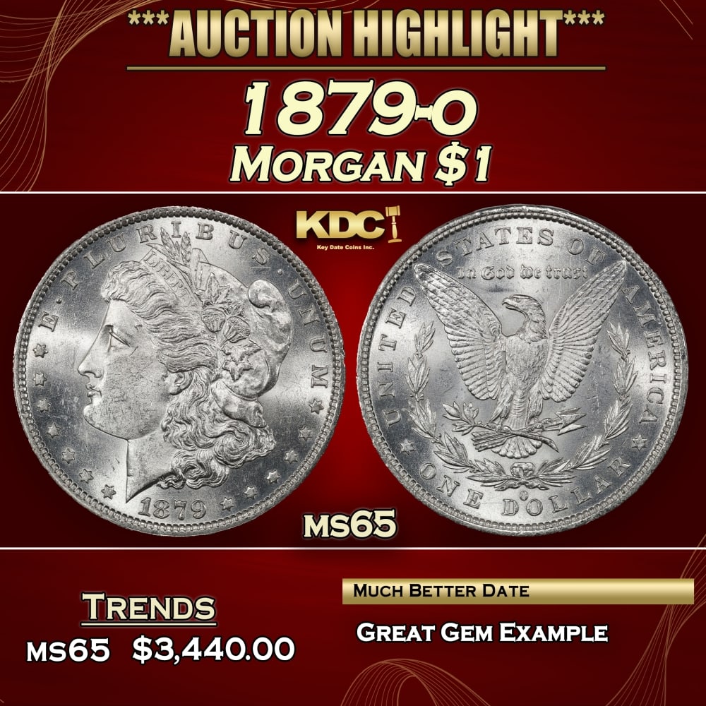 1879-o Morgan Dollar $1 ms65 SEGS: 1879-o Morgan Dollar $1 ms65 SEGS. 0