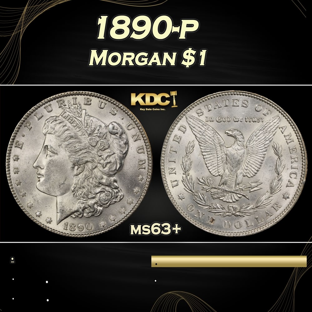 1890-p Morgan Dollar $1 Grades ms63+: 1890-p Morgan Dollar $1 Grades ms63+. 0