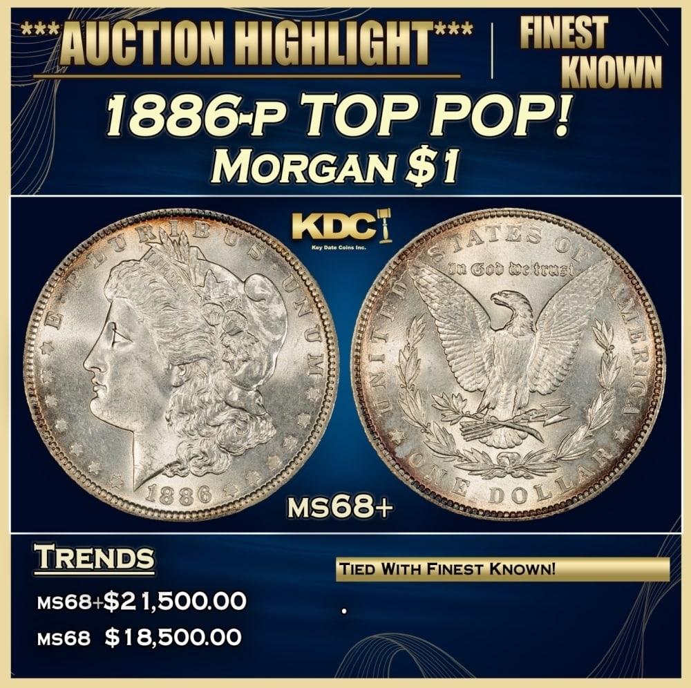 1886-p Morgan Dollar TOP POP! $1 ms68+ SEGS: 1886-p TOP POP! Morgan Dollar $1 ms68+ SEGS. 0