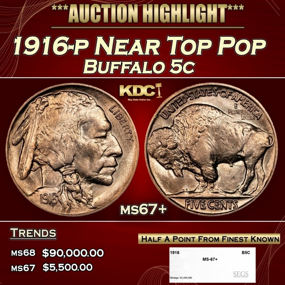1938-d/d Buffalo Nickel TOP POP! 5c ms68 SEGS: 1938-d/d TOP POP! Buffalo Nickel 5c ms68 SEGS. 0