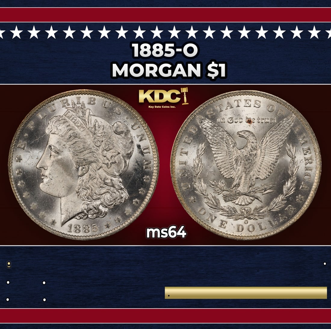 1885-o Morgan Dollar $1 Grades ms64: 1885-o Morgan Dollar $1 Grades ms64.