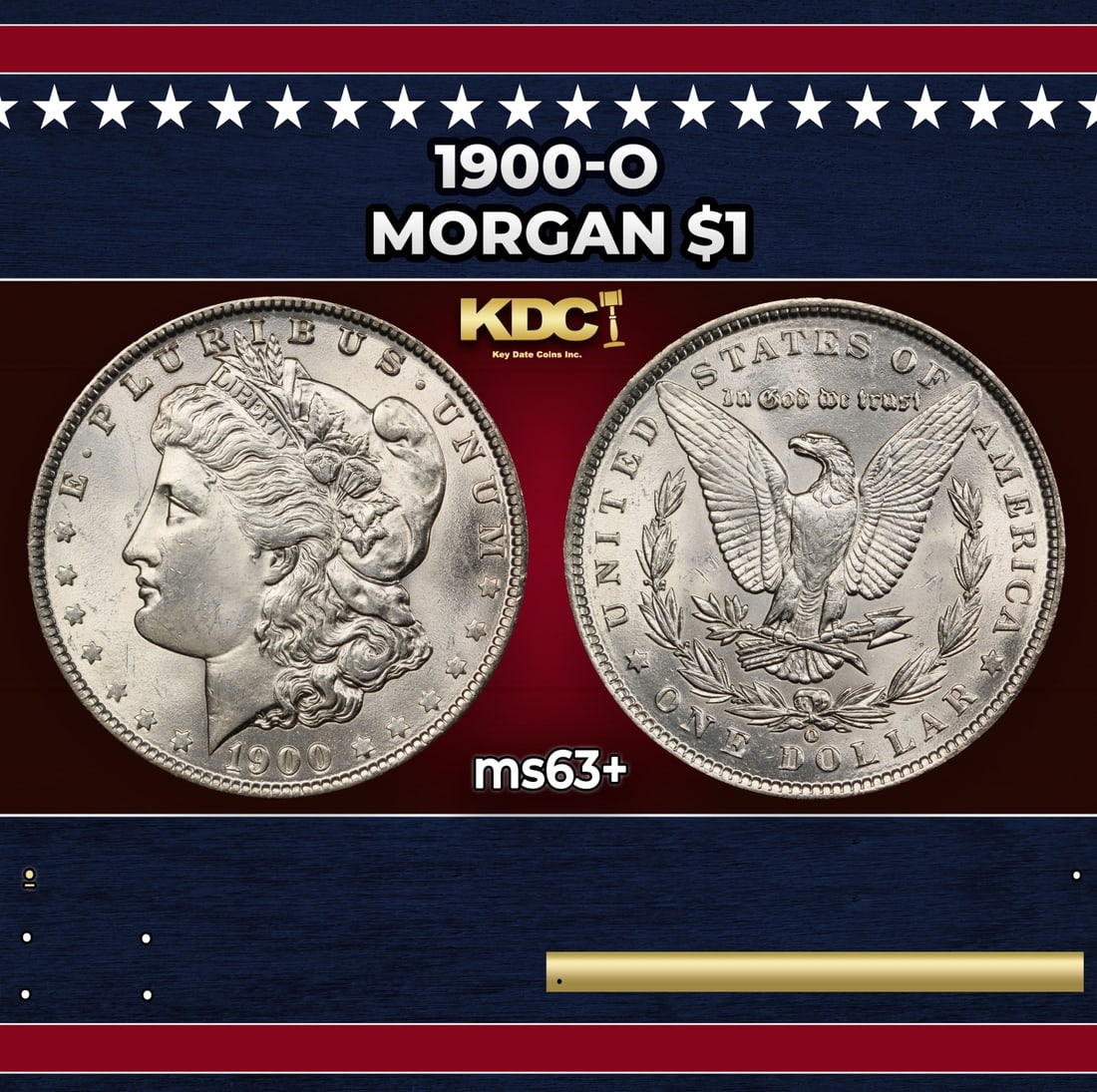 1900-o Morgan Dollar $1 Grades ms63+: 1900-o Morgan Dollar $1 Grades ms63+.