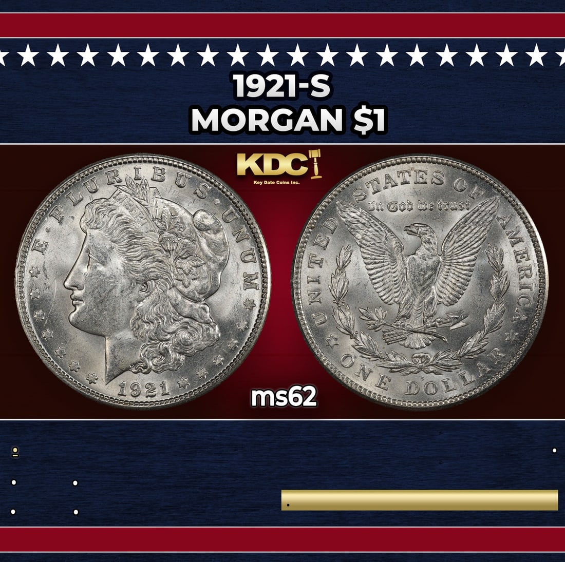 1921-s Morgan Dollar $1 Grades ms62: 1921-s Morgan Dollar $1 Grades ms62.