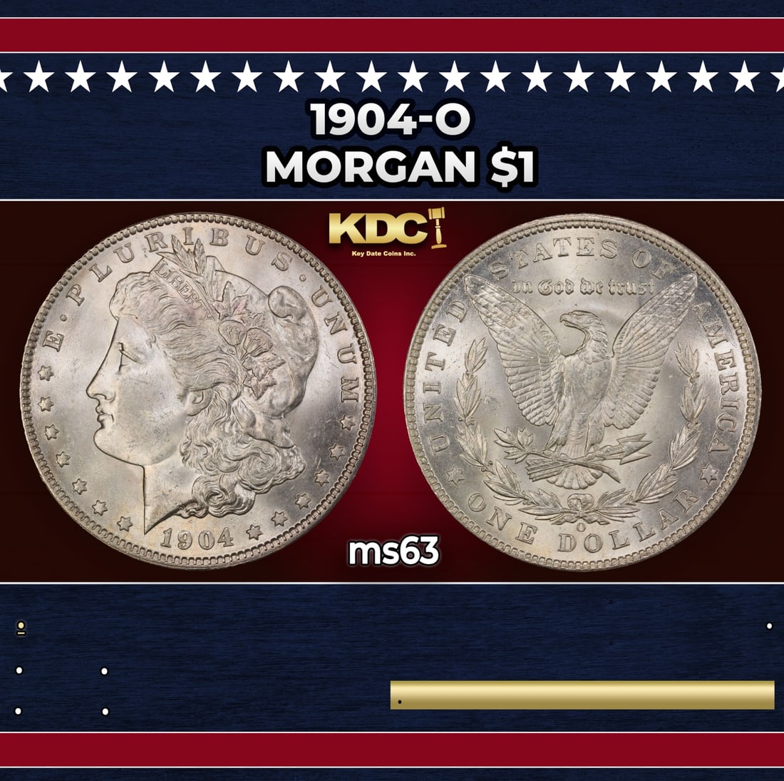 1904-o Morgan Dollar $1 Grades ms63: 1904-o Morgan Dollar $1 Grades ms63.