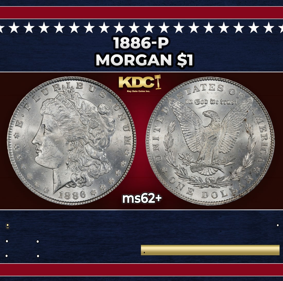 1886-p Morgan Dollar $1 Grades ms62+: 1886-p Morgan Dollar $1 Grades ms62+.