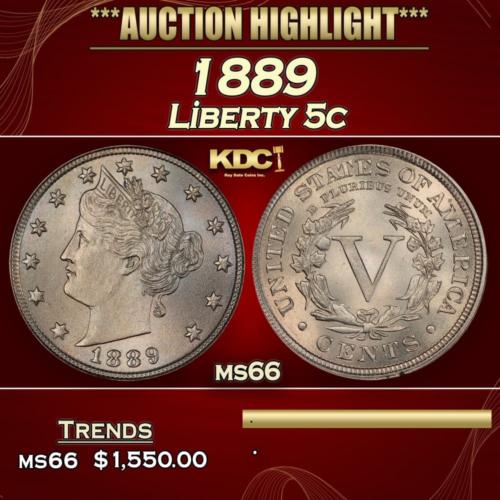 1889 Liberty Nickel 5c ms66 SEGS: 1889 Liberty Nickel 5c ms66 SEGS. 0