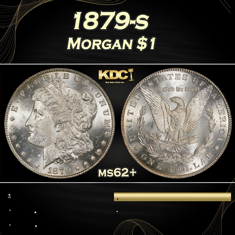 1879-s Morgan Dollar $1 Grades ms62+ (1 of 3)
