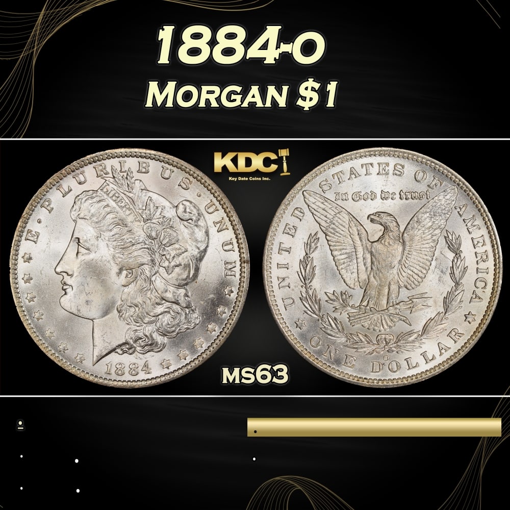 1884-o Morgan Dollar $1 Grades ms63: 1884-o Morgan Dollar $1 Grades ms63. 0