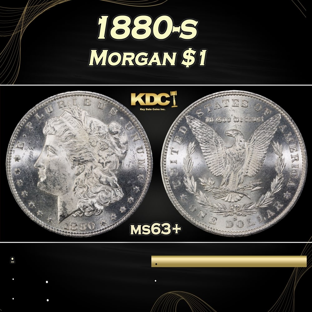 1880-s Morgan Dollar $1 Grades ms63+ (1 of 3)