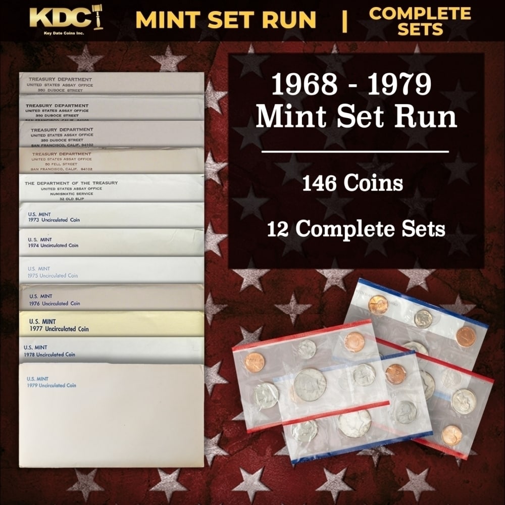 1968-1979 Mint Set Run 146 Coins 12 Complete Sets (1 of 13)