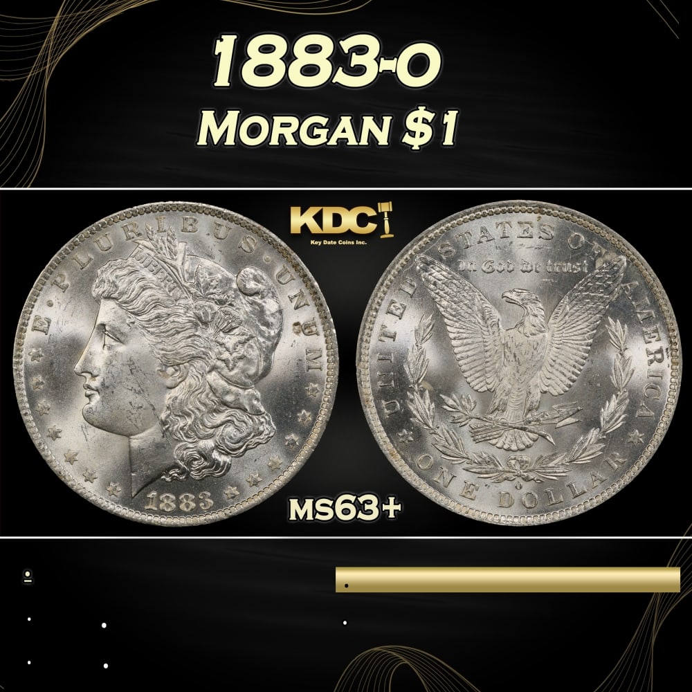 1883-o Morgan Dollar $1 Grades ms63+: 1883-o Morgan Dollar $1 Grades ms63+. 0