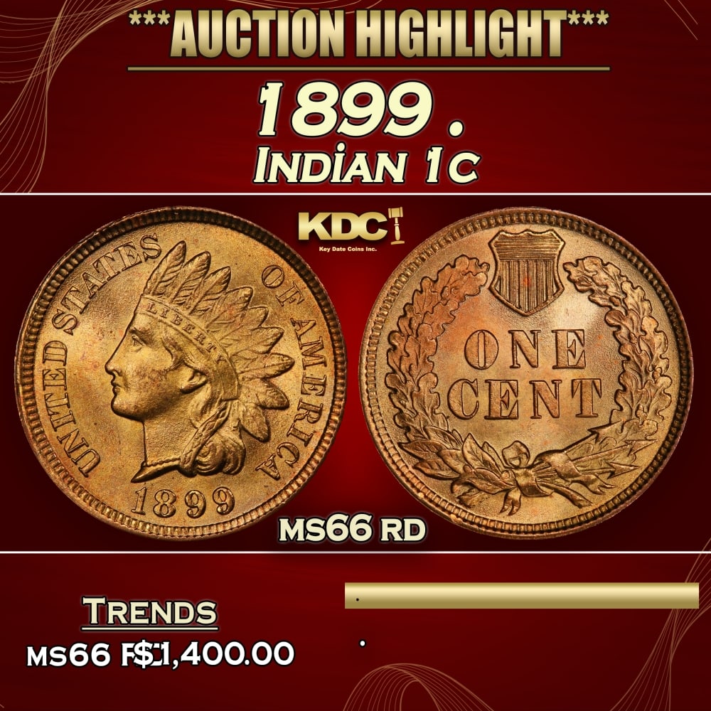 1899 Indian Cent . 1c ms66 rd SEGS: 1899 . Indian Cent 1c ms66 rd SEGS. 0