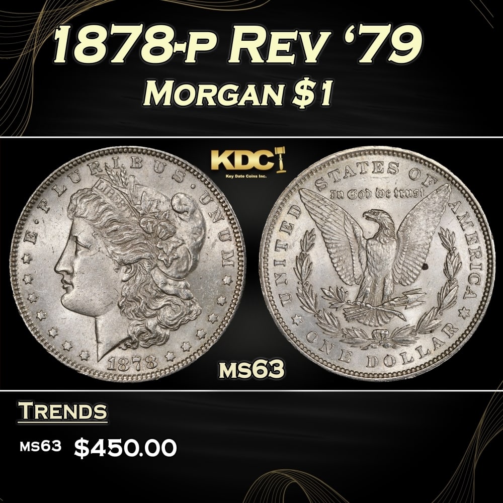 1878-p Rev '79 Morgan Dollar $1 Grades ms63 (1 of 3)