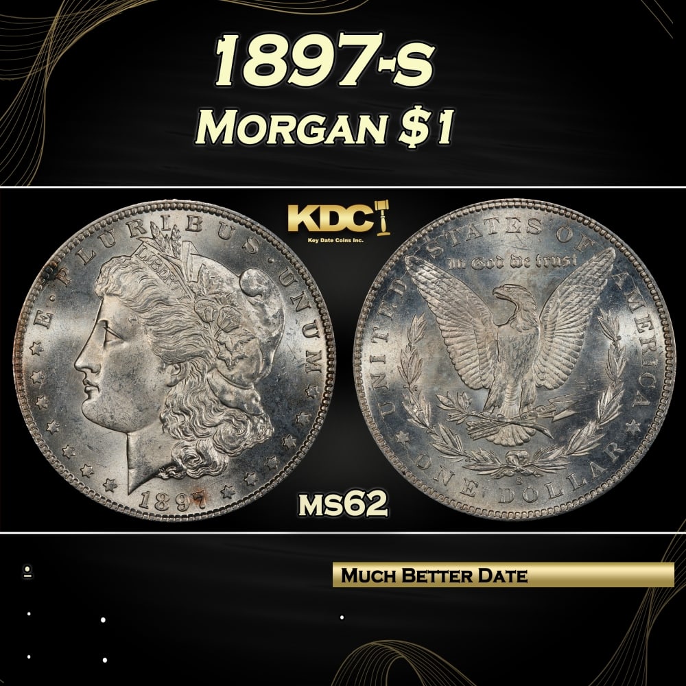 1897-s Morgan Dollar $1 Grades ms62 (1 of 3)