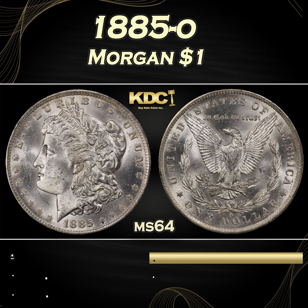 1885-o Morgan Dollar $1 Grades ms64 (1 of 3)