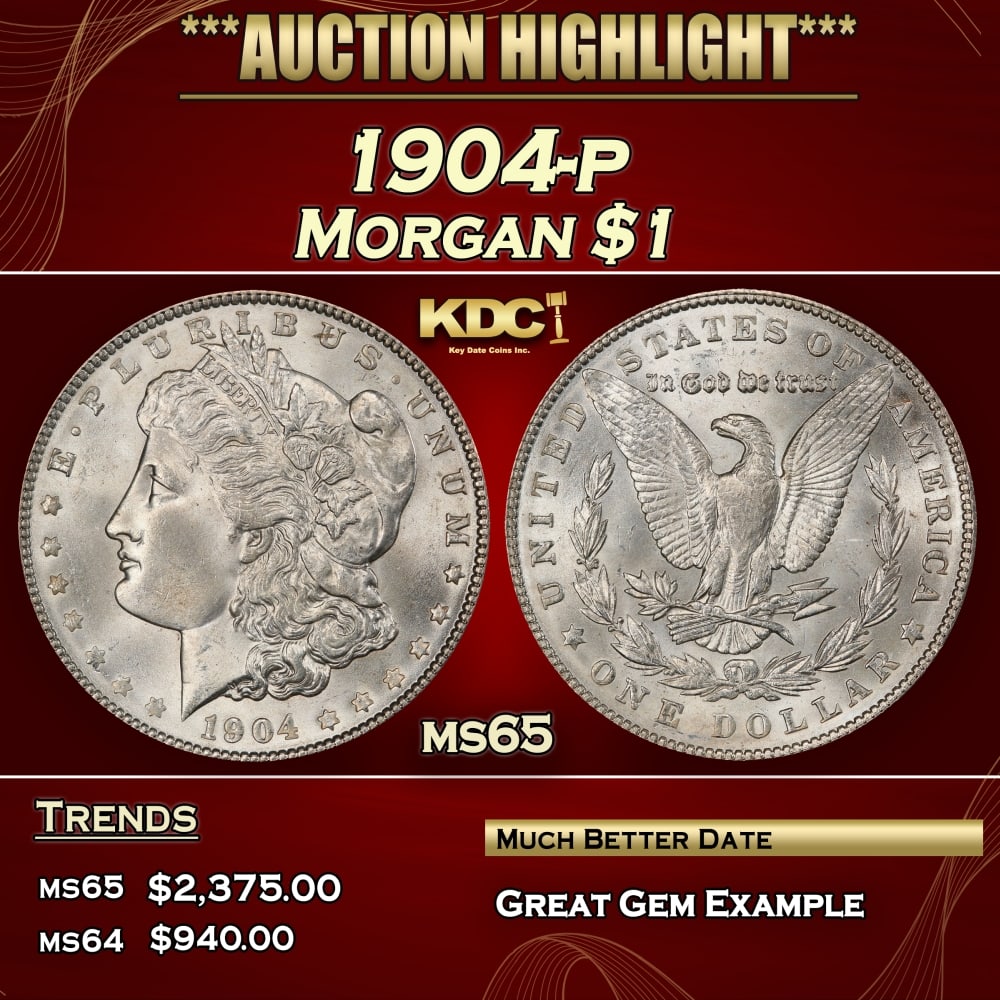 1904-p Morgan Dollar $1 ms65 SEGS (1 of 3)