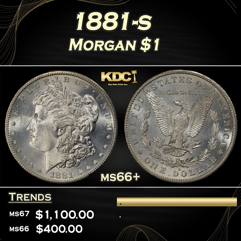 1881-s Morgan Dollar $1 ms66+ SEGS (1 of 3)