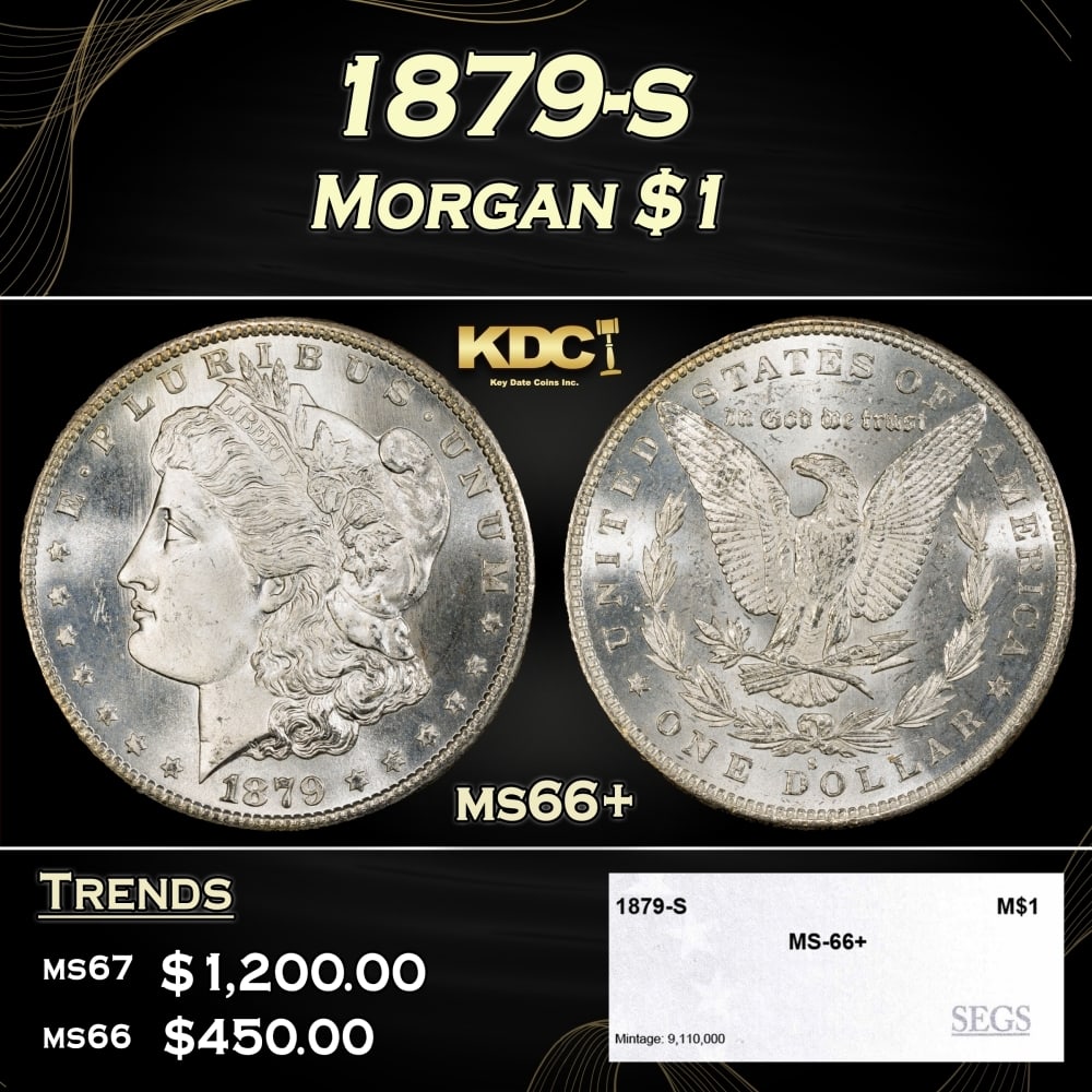 1879-s Morgan Dollar $1 ms66+ SEGS (1 of 4)