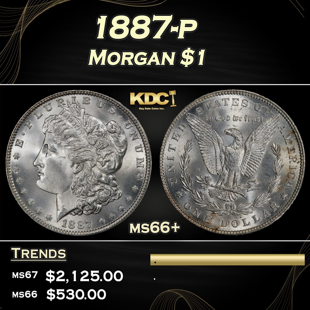 1887-p Morgan Dollar $1 ms66+ SEGS (1 of 3)