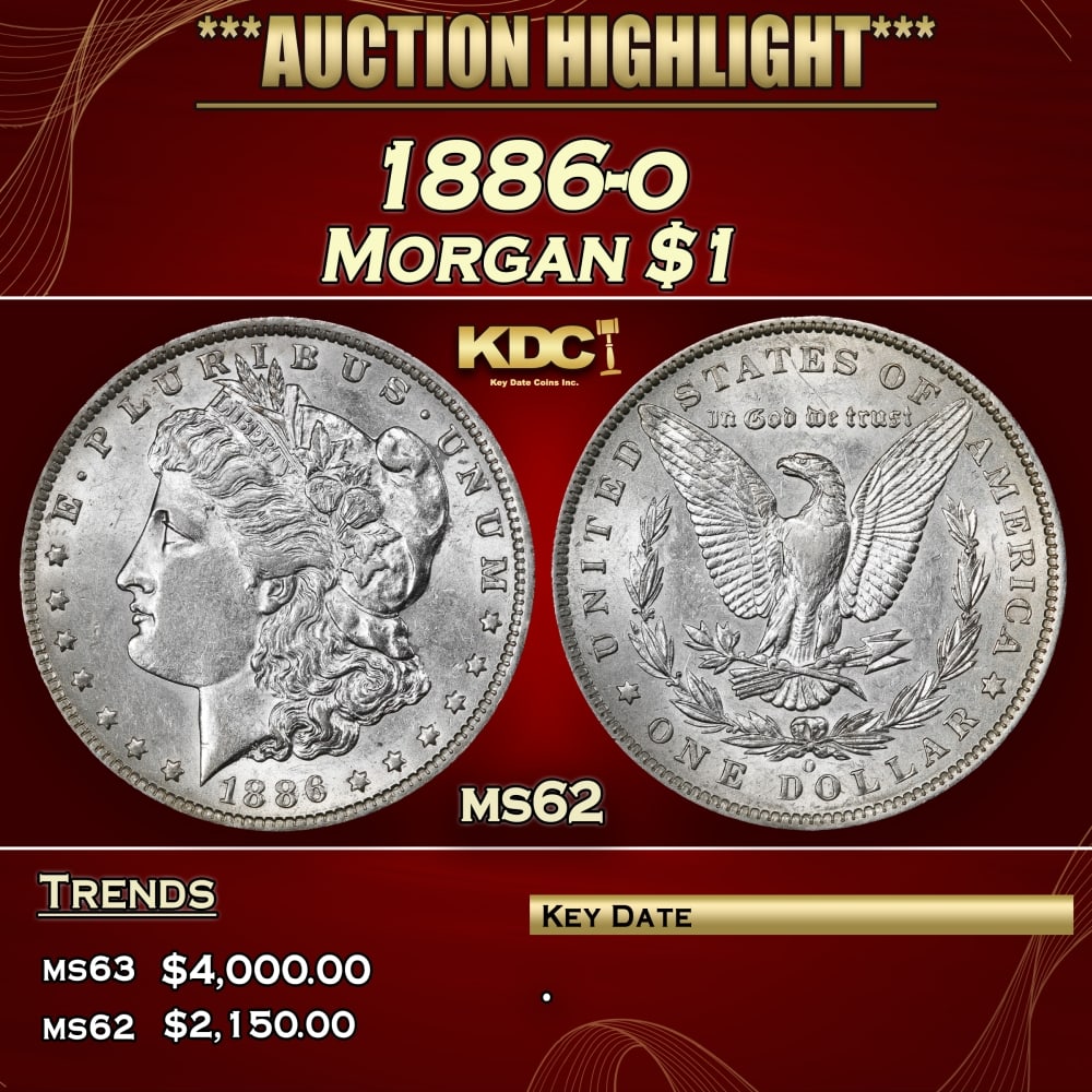 1886-o Morgan Dollar $1 ms62 USCG (1 of 3)