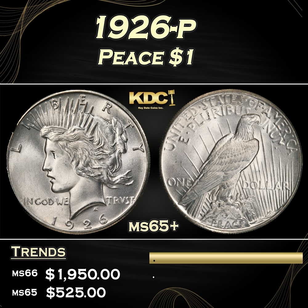 1926-p Peace Dollar $1 ms65+ SEGS (1 of 3)