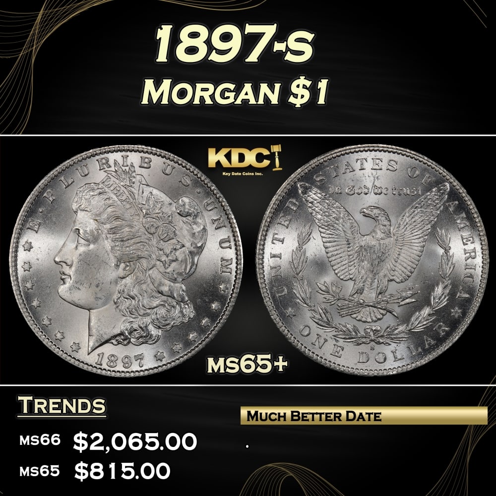 1897-s Morgan Dollar $1 ms65+ SEGS (1 of 3)