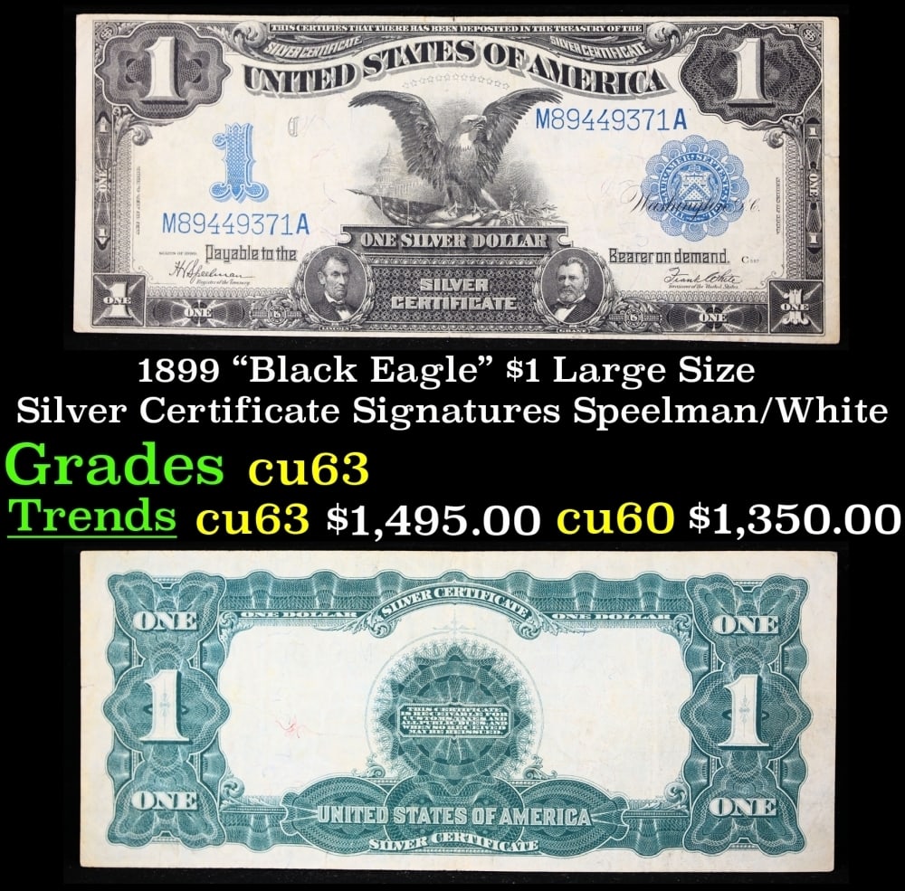 1891 $1 large size Silver Certificate Martha Washington Grades Select AU Signatures Tillman/Morgan: 1891 $1 large size Silver Certificate Martha Washington Grades Select AU Signatures Tillman/Morgan. Fr. 223. Martha Washington is the first and only woman to grace the primary portrait of U.S. paper c