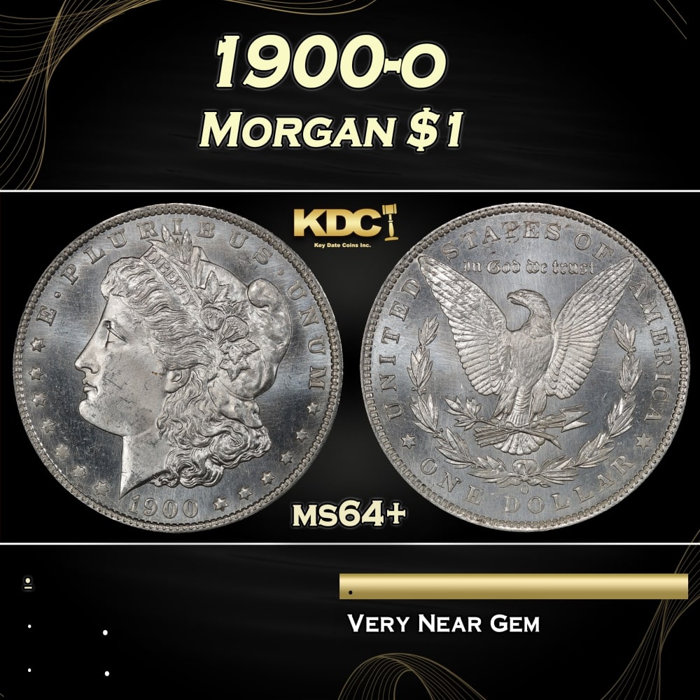 1900-o Morgan Dollar $1 Grades ms64+ (1 of 3)