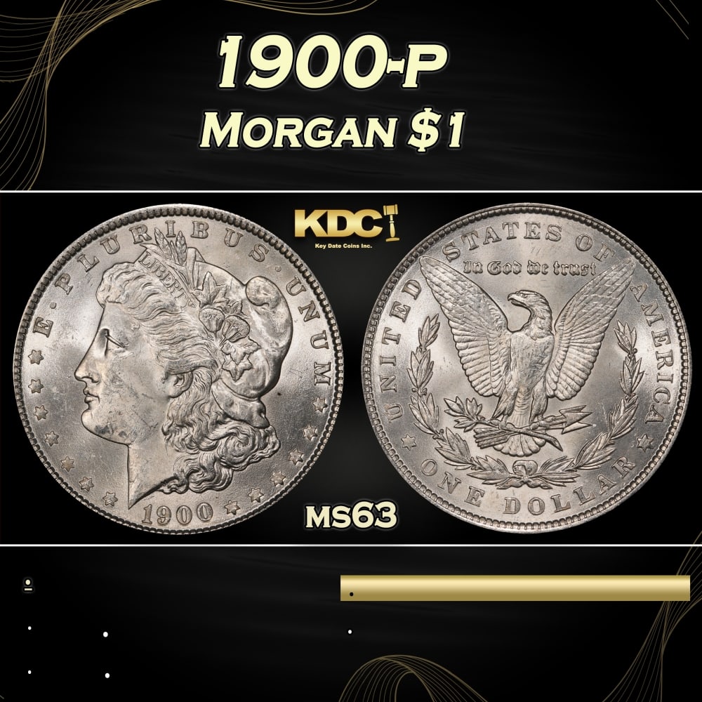 1900-p Morgan Dollar $1 Grades ms63 (1 of 3)
