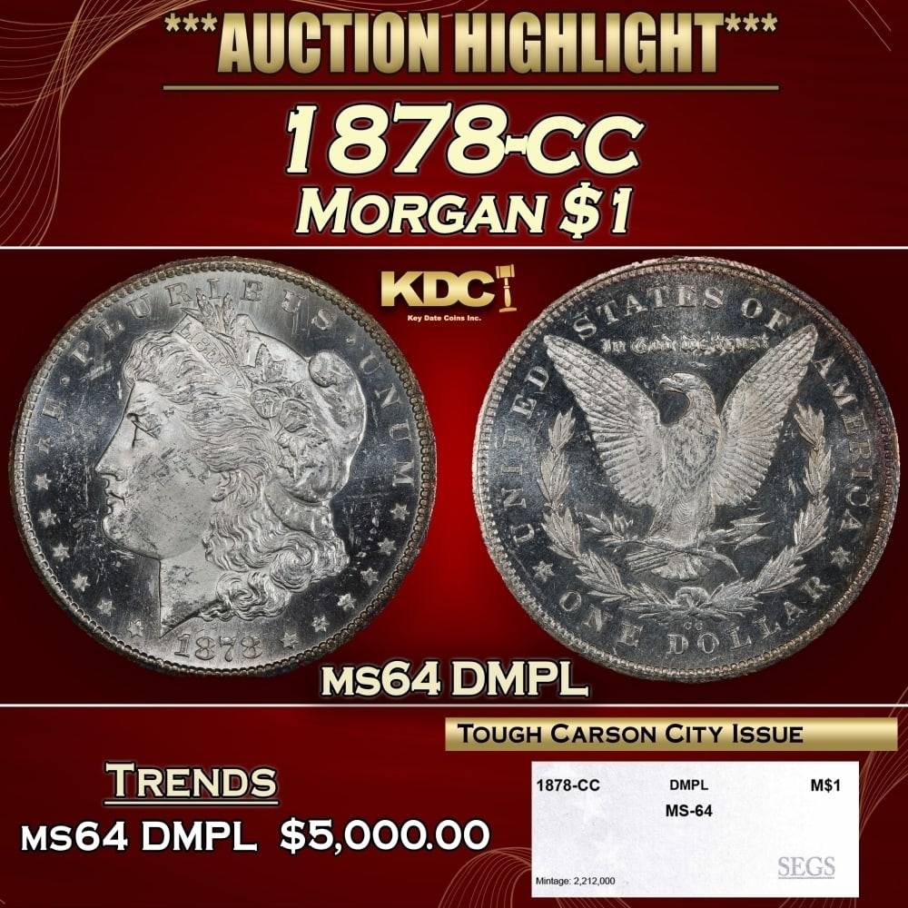 1878-cc Morgan Dollar $1 ms64 DMPL SEGS (1 of 4)