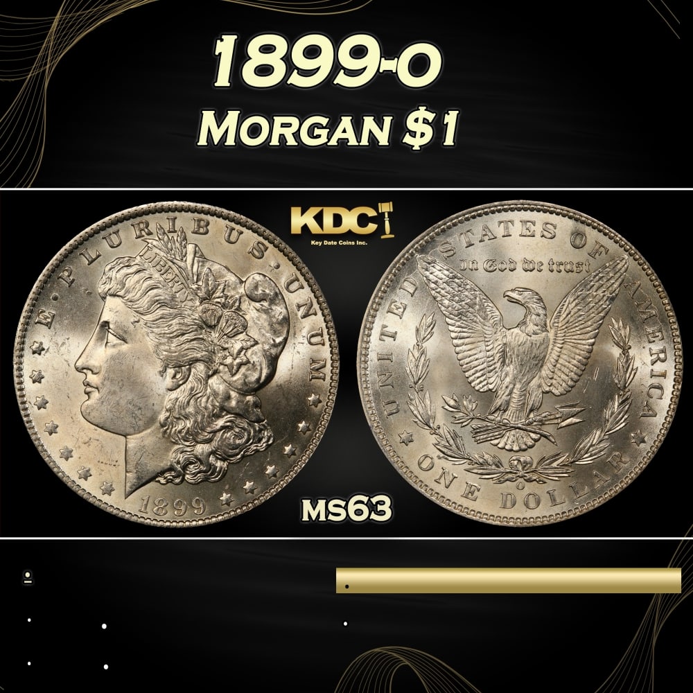 1899-o Morgan Dollar $1 Grades ms63 (1 of 3)
