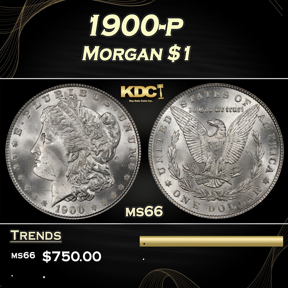 1900-p Morgan Dollar $1 Grades ms66 (1 of 3)