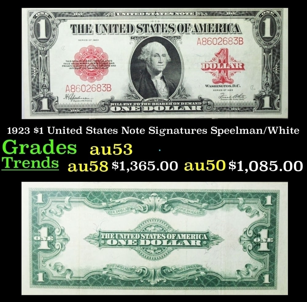 1890 $1 Treasury Note Edwin M Stanton Grades xf FR-349 (1 of 3)