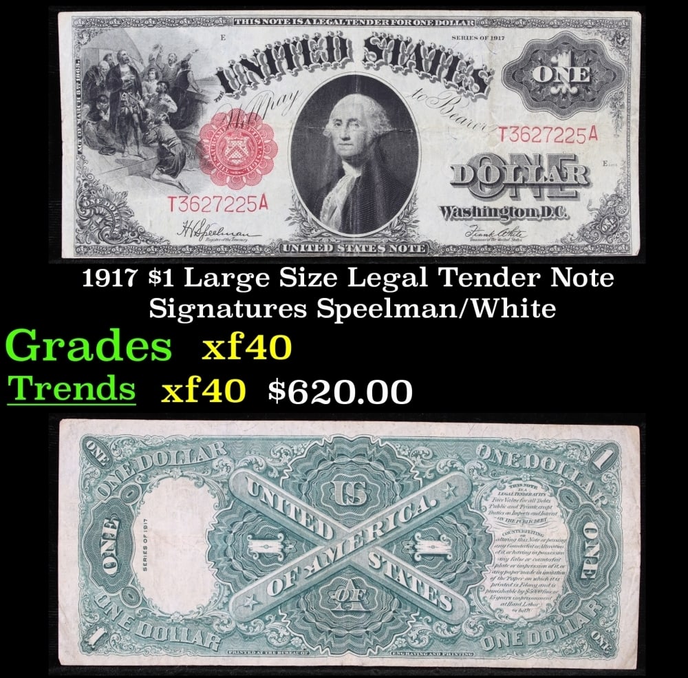 1891 $1 Treasury Note Edwin M Stanton Grades Select AU Signatures Bruce/Roberts (1 of 3)