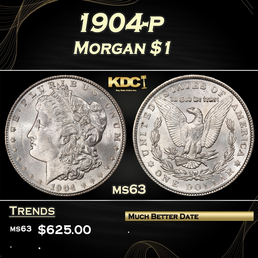 1904-p Morgan Dollar $1 Grades ms63 (1 of 3)