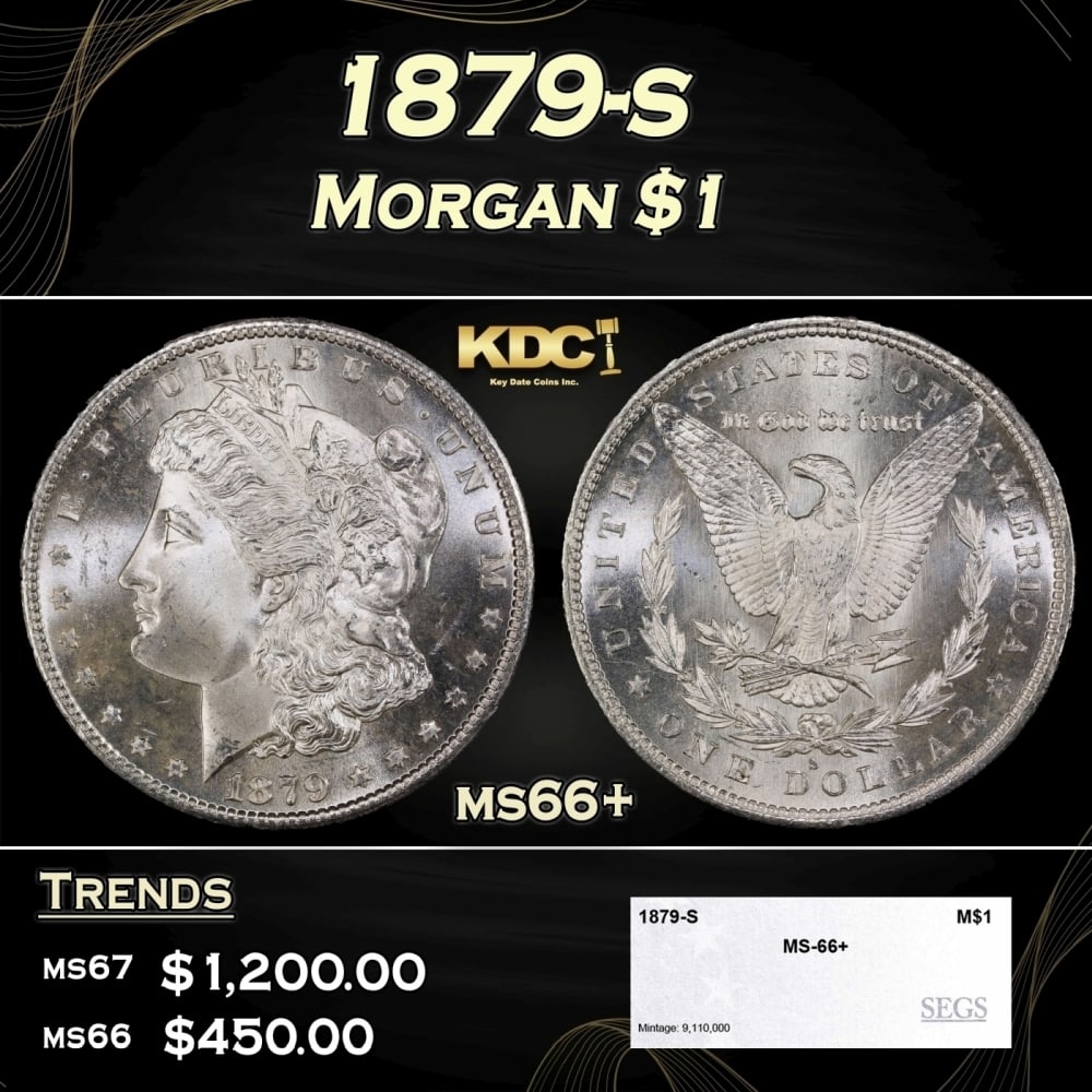 1879-s Morgan Dollar $1 ms66+ SEGS (1 of 4)