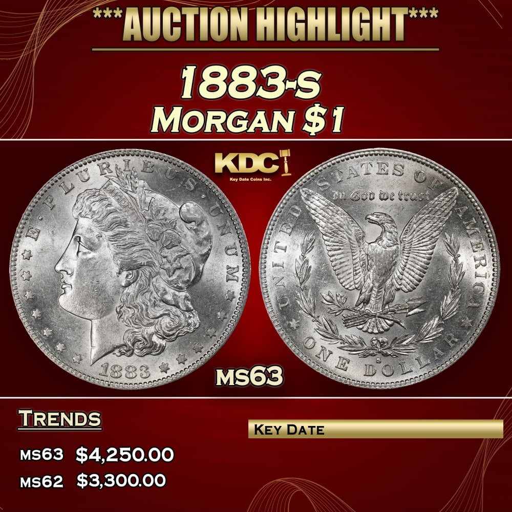 1883-s Morgan Dollar $1 ms63 USCG (1 of 1)