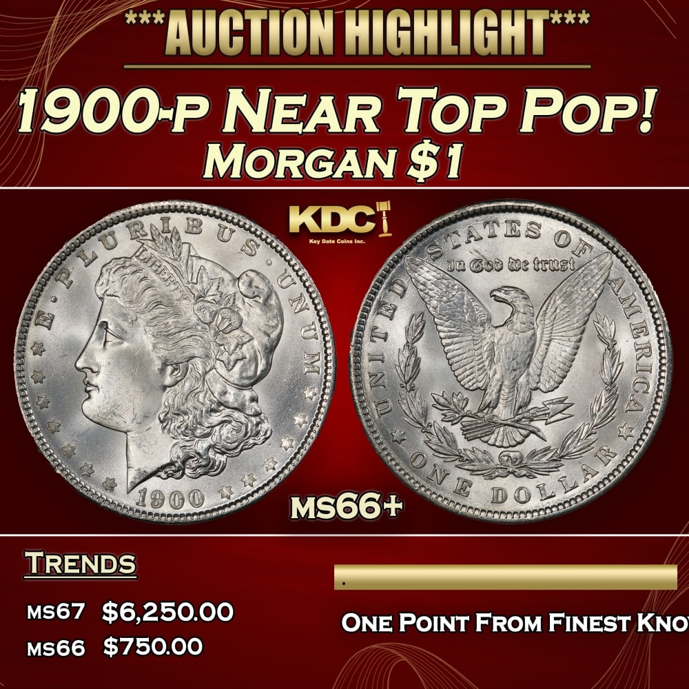 1900-p Morgan Dollar Near Top Pop! $1 ms66+ SEGS (1 of 4)