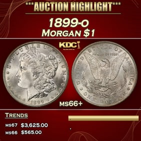1899-o Morgan Dollar $1 ms66+ SEGS