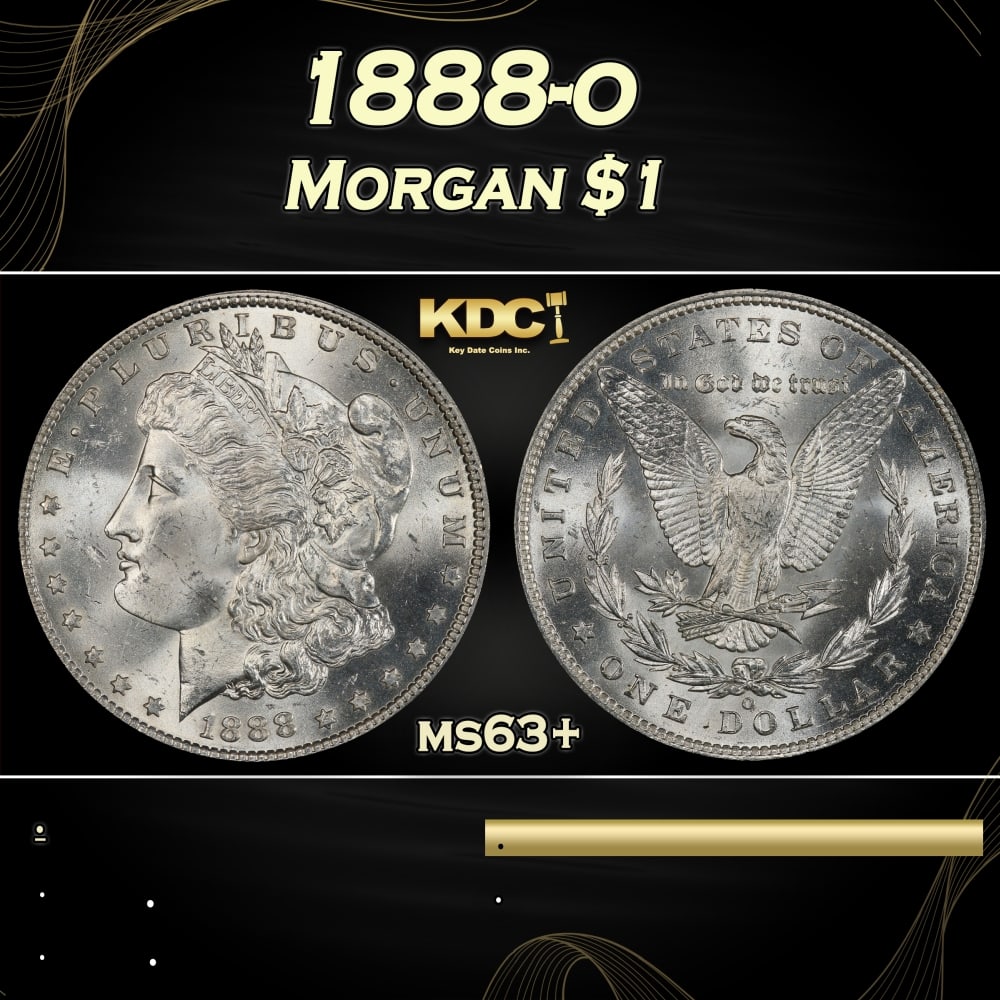 1888-o Morgan Dollar $1 Grades ms63+ (1 of 3)