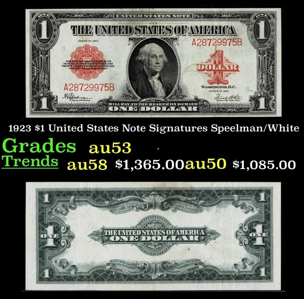1896 $1 large size Silver Certificate Martha & George Washington "Educational Series" Grades Select (1 of 3)