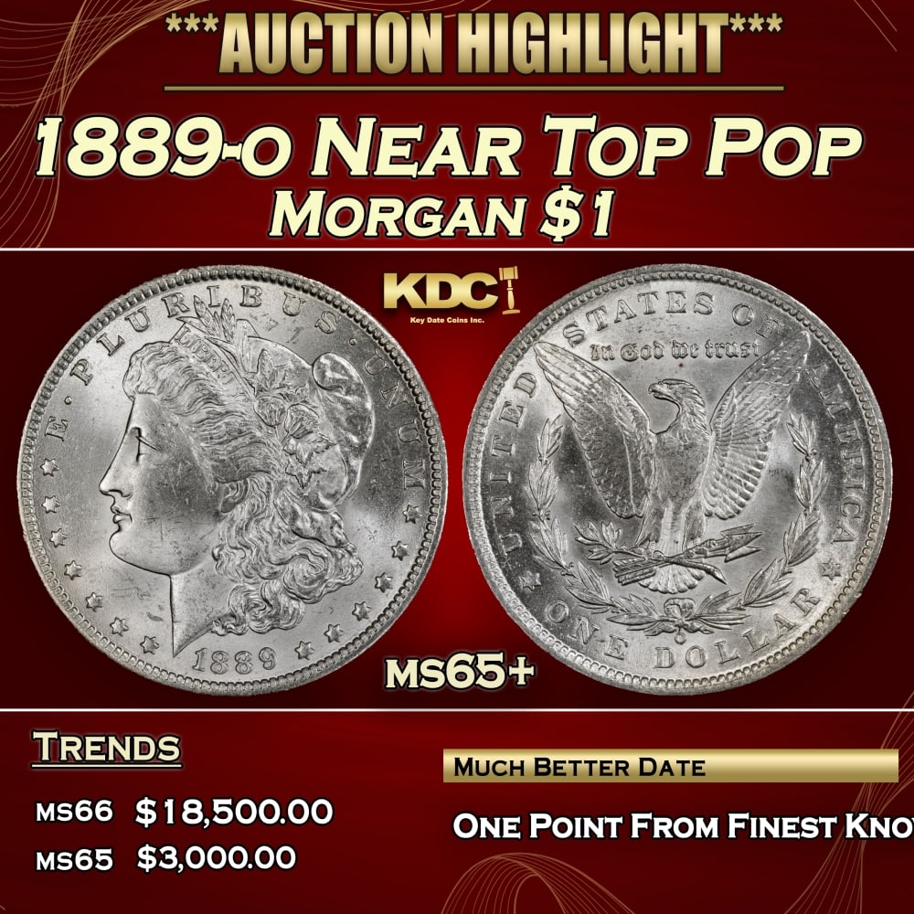 1889-o Morgan Dollar Near Top Pop $1 ms65+ SEGS (1 of 3)