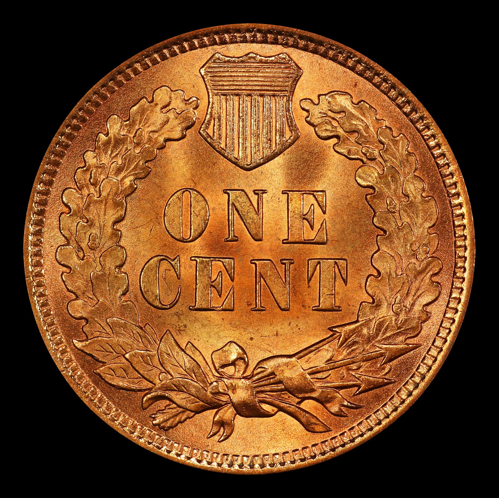 1904 Indian Cent . 1c Grades ms66 rb - 3