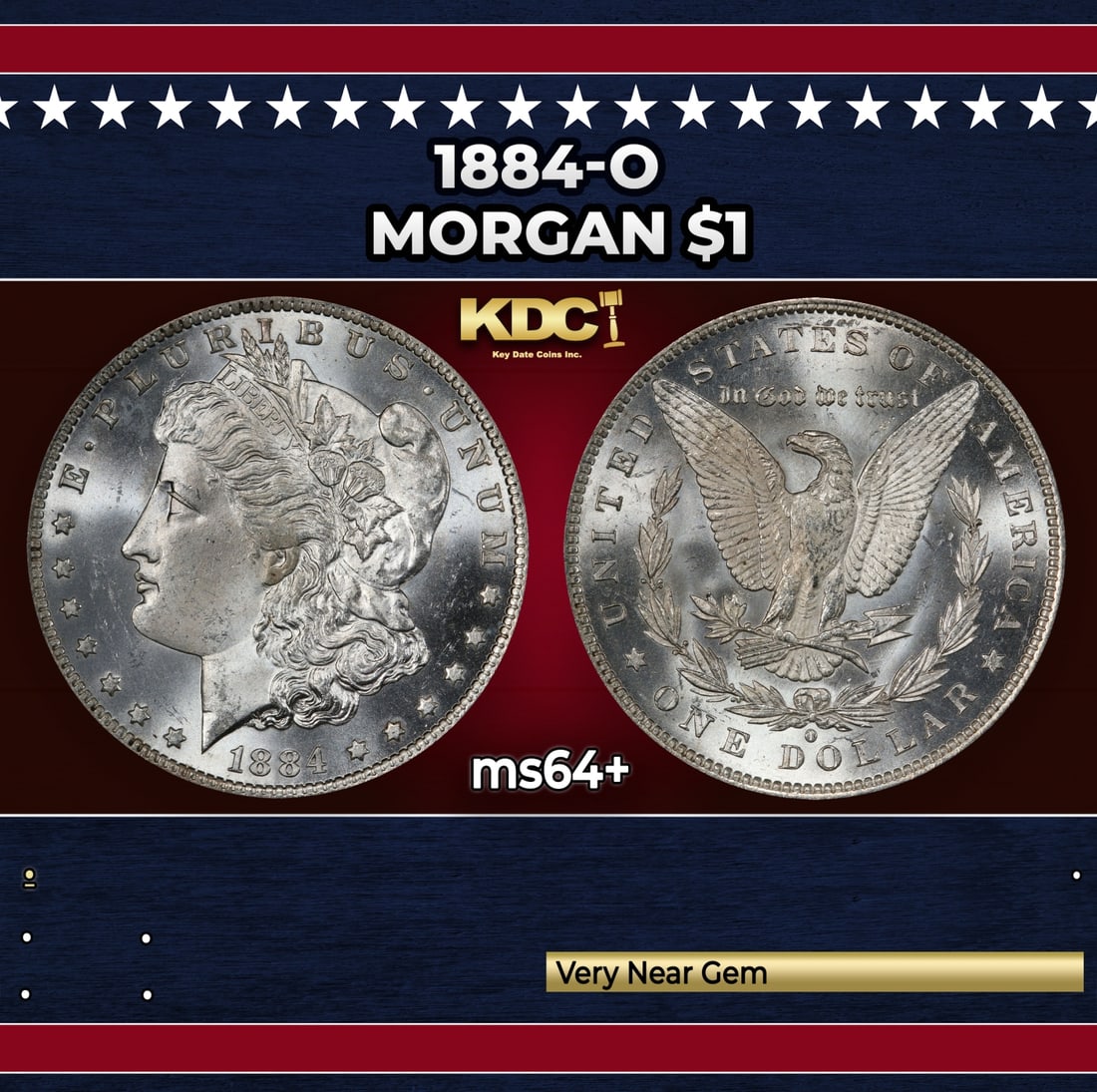1884-o Morgan Dollar $1 Grades ms64+: 1884-o Morgan Dollar $1 Grades ms64+.