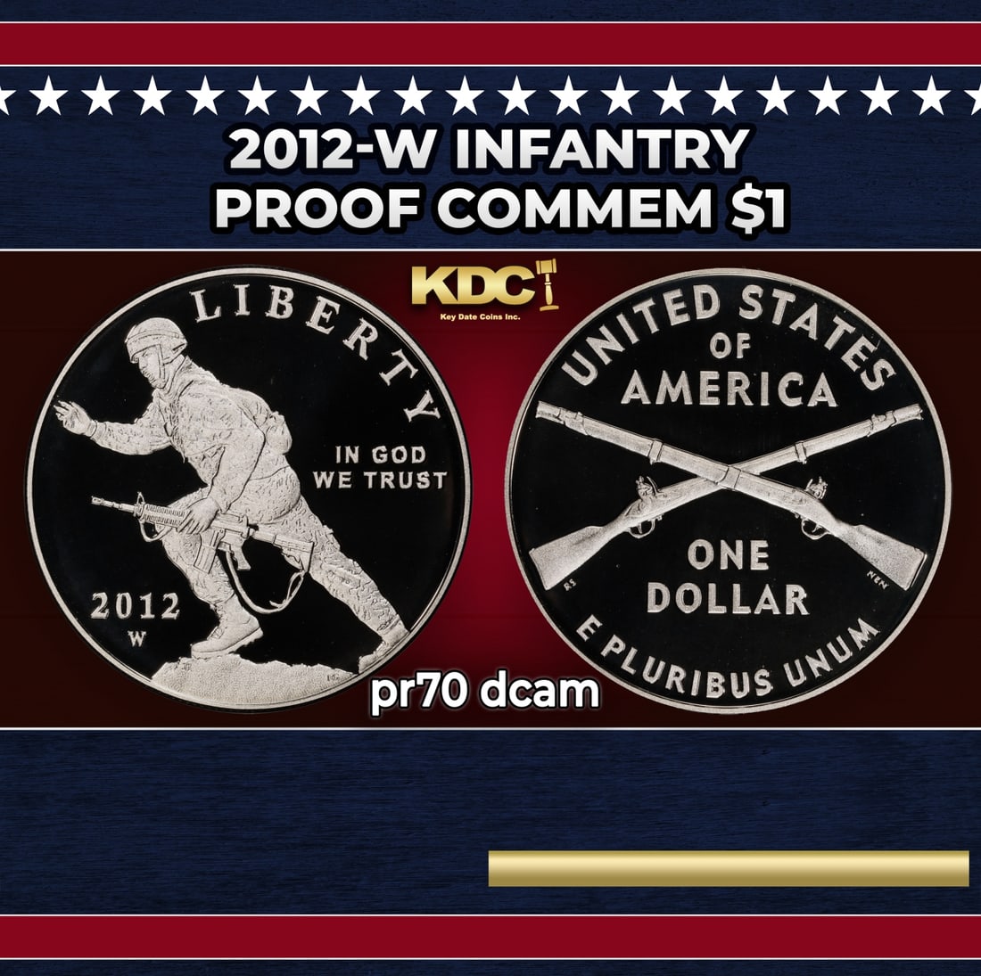 2012-w Infantry Proof Modern Commem Dollar $1 pr70 dcam SEGS (1 of 3)