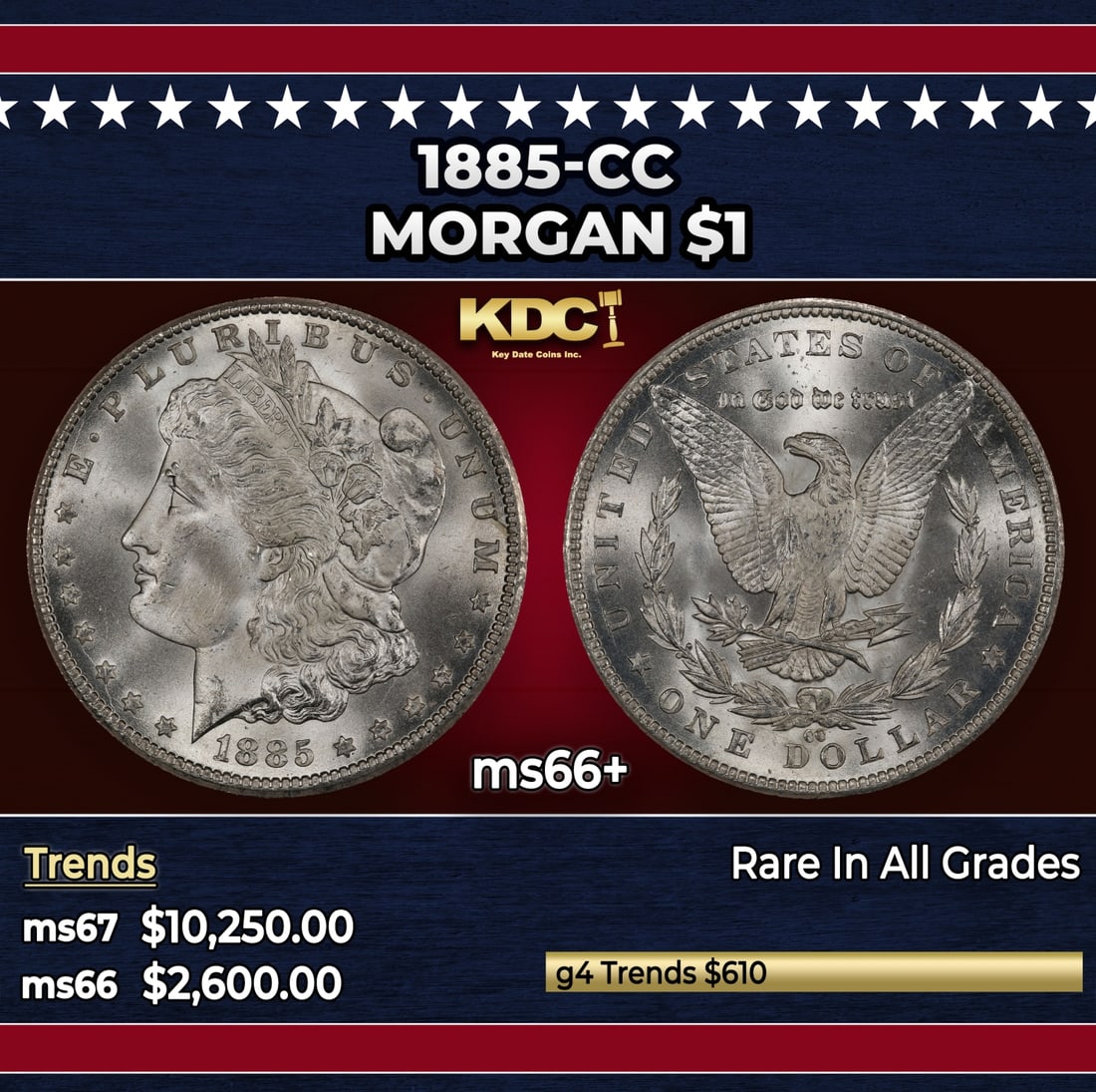 1885-cc Morgan Dollar $1 ms66+ SEGS (1 of 3)